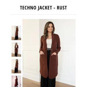 Grey Blazer with Relaxed Silhouette and Open Front - Rebecca King Techno Jacket